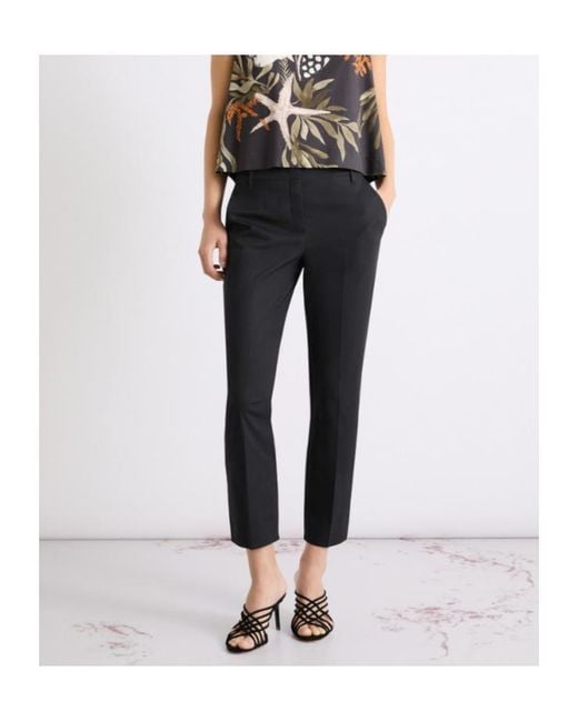 Marella Black Stretch Poplin Trousers