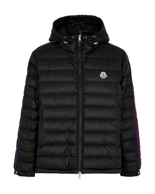 Moncler Black Agout Quilted Shell Jacket for men