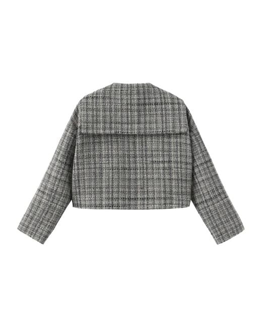 Marissa Chiara Gray Collar Casual Jacket