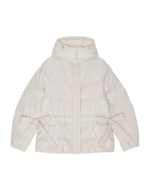 Ganni White Jacket With Logo