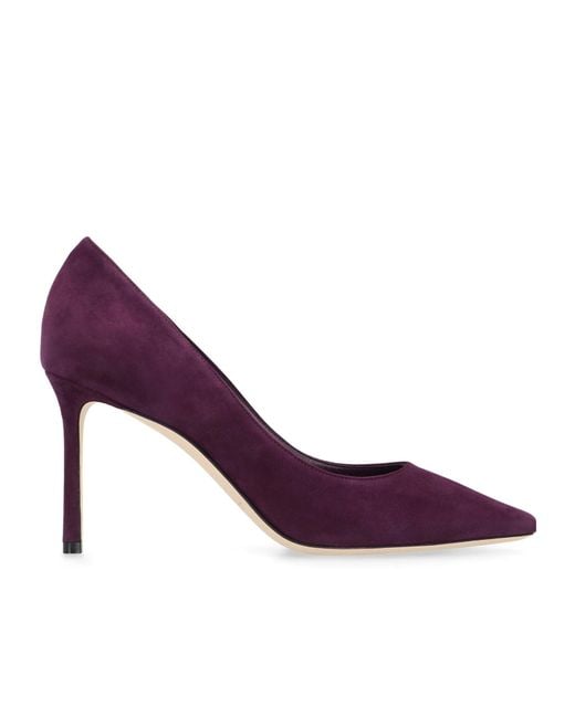 Jimmy Choo Purple Romy Pointed-Toe Pumps