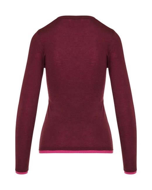Gabriela Hearst Purple Crewneck Long-Sleeved Top