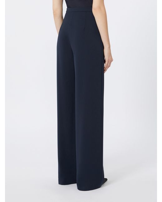 Max Mara Blue Lightweight Cady Trousers