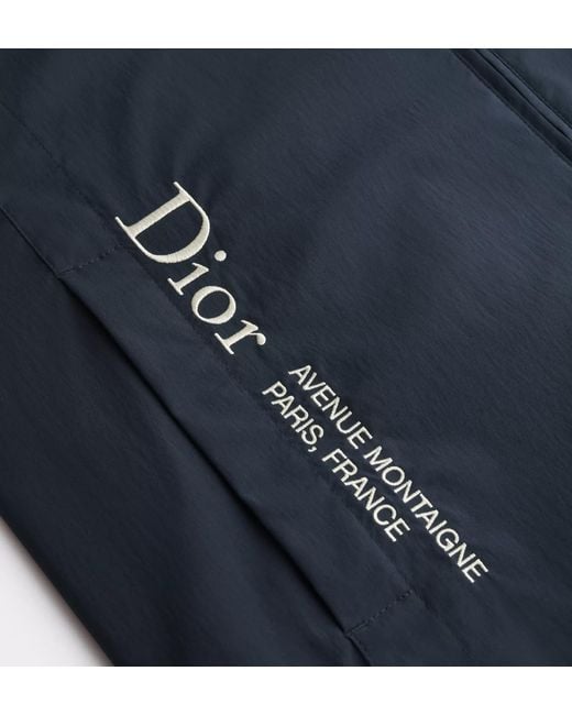 Dior Blue Homme Montaigne Zip Hooded Jacket for men