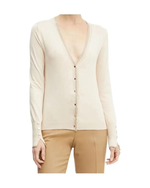Liu Jo White Embellished Button-Up Cardigan