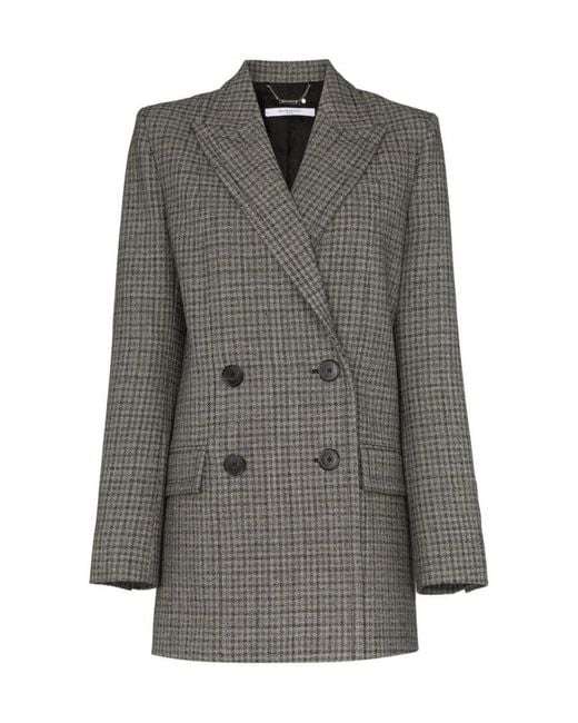 Givenchy Gray Plaid Wool Suit Jacket