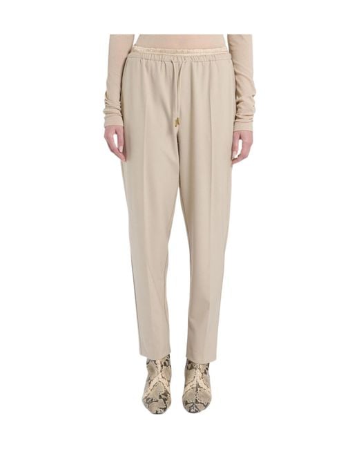 Marella Natural Drawstring Athletic Pants