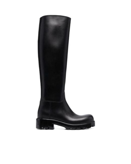 Bottega Veneta Black Strut Knee-High Boots