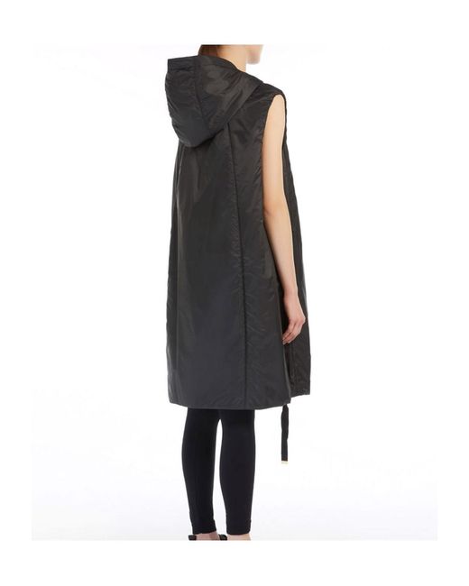 Max Mara Black The Cube Sleeveless Hooded Puffer Jacket