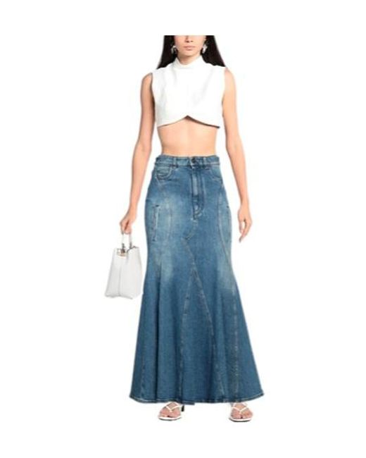 Burberry Blue Simple Denim Skirt