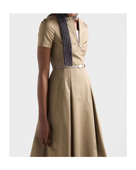 Prada Natural Chino Zipper Dress