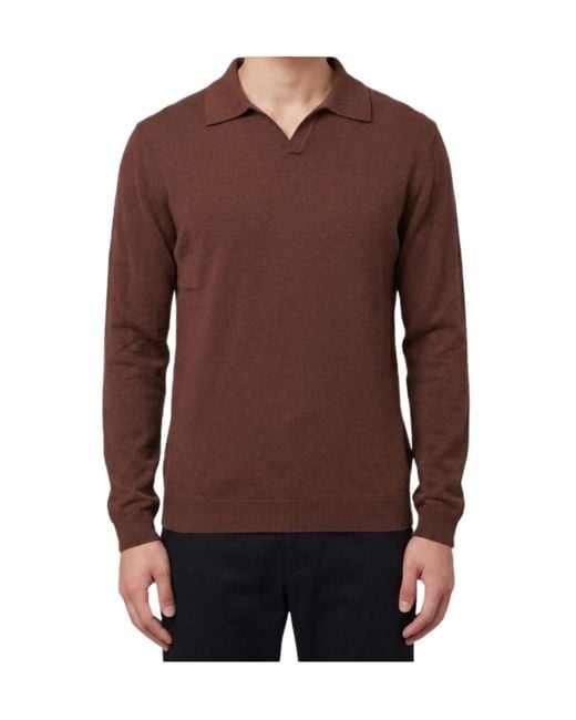 The Row Brown Ripley Long-Sleeve Polo Shirt for men