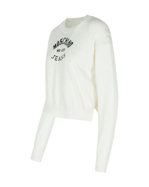 Moschino White Round Neck