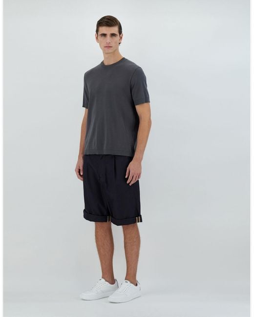 Herno Black Short-Sleeved Crewneck T-Shirt for men