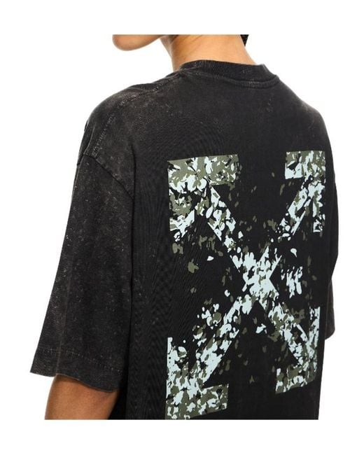 Off-White c/o Virgil Abloh Black Paint-Splatter Arrow T-Shirt
