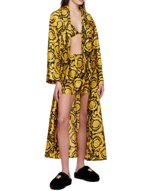 Versace Black Medusa Plaque Fur Slippers for men