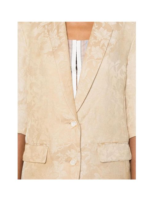 Uma Wang Natural Long-Sleeved Suit Jacket