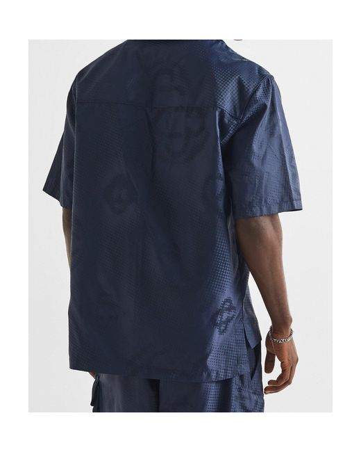 Casablanca Blue Short-Sleeved Shirt for men