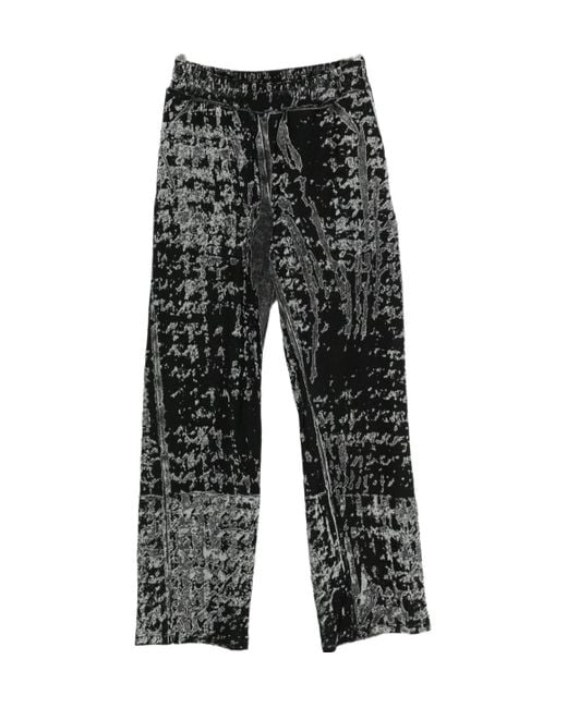 DIESEL Gray Straight Trousers for men