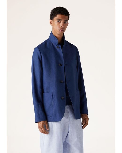 Loro Piana Blue Long-Sleeved Casual Jacket for men