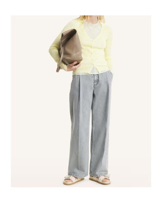 Maison Kitsuné Yellow Maison Kitsuné Button-Up Ribbed Cardigan