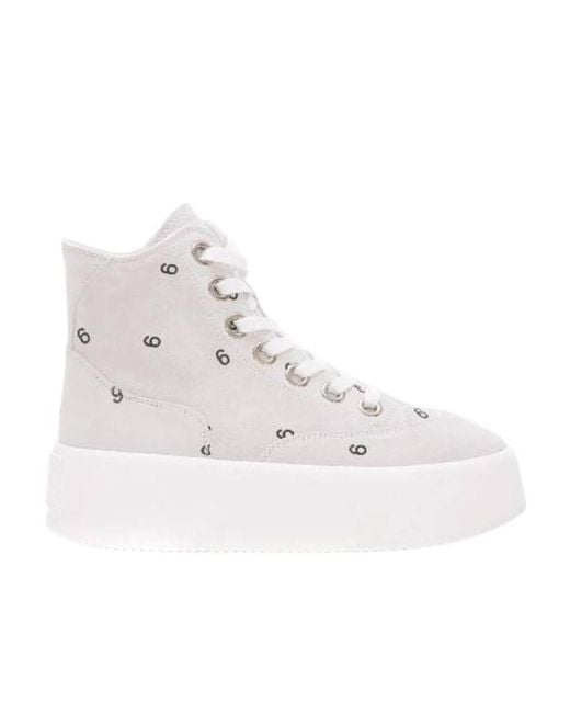 MM6 by Maison Margiela Natural Logo Lace Up Casual Sports Shoes