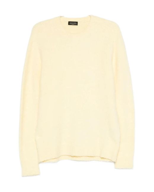 Roberto Collina Natural Round Neck Long-Sleeved Sweater for men