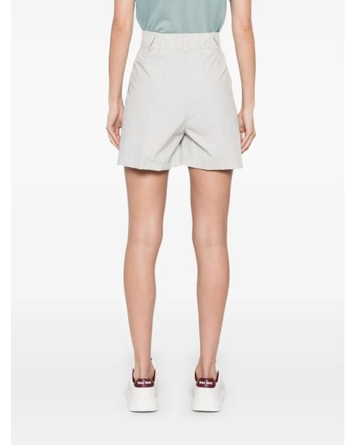 Herno White Elasticated Waistband Tailored Shorts