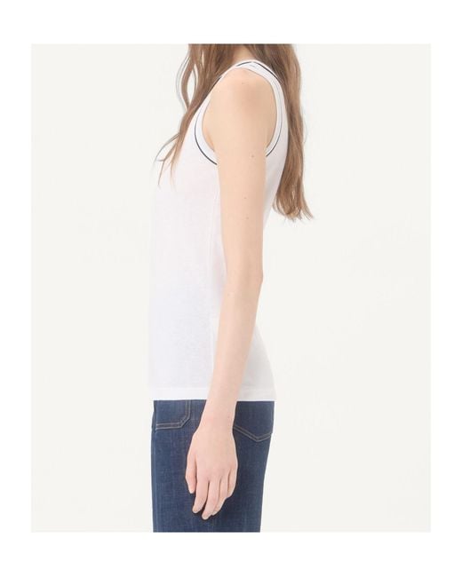 Valentino White Cotton Jersey Top