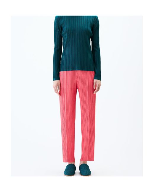 Pleats Please Issey Miyake Red Pleats Please Issey Miyake Thicker Bottoms 1 Trousers