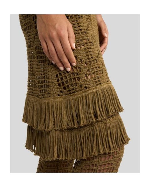 Etro Green Knitted Midi Dress