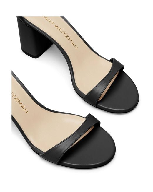 Stuart Weitzman Black Nudist Block 75