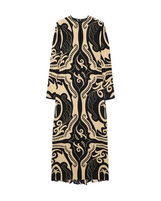 Johanna Ortiz White Printed Silk-Crepe Midi Dress