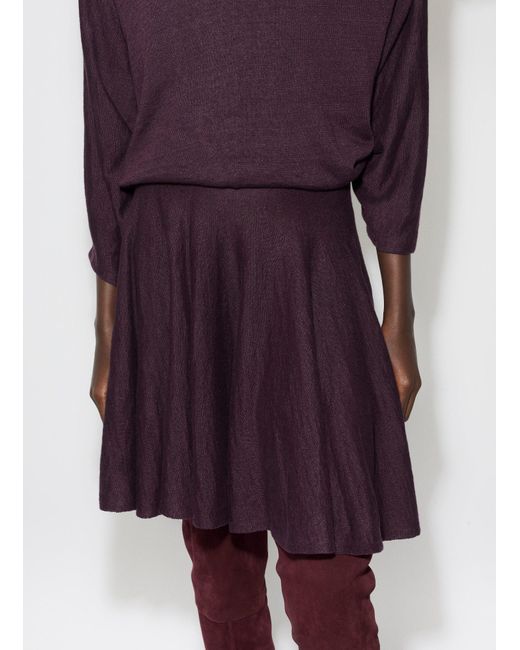 Alaïa Purple Linen Draped Mini Dress
