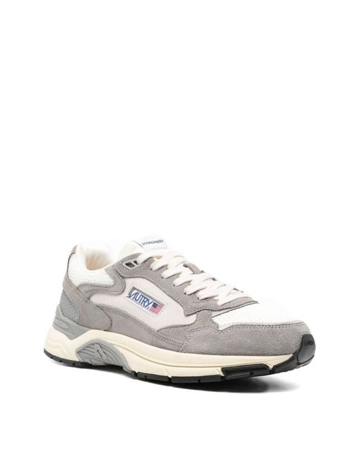 Autry White Hyperway Low-Top Sneakers for men
