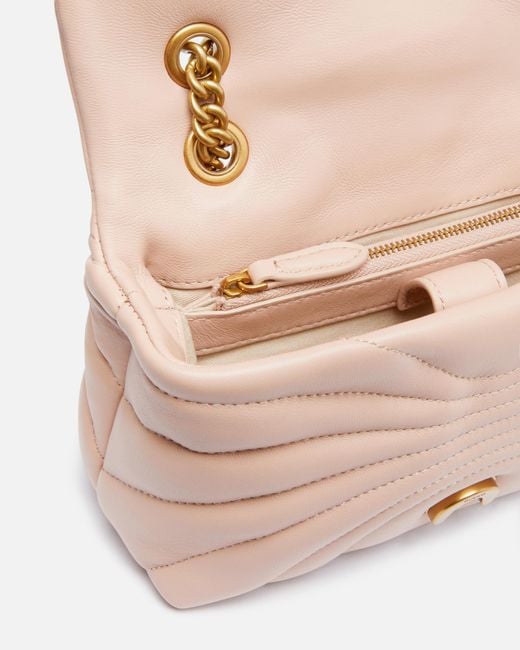 Pinko Natural Love Puff Chain Linked Mini Shoulder Bag