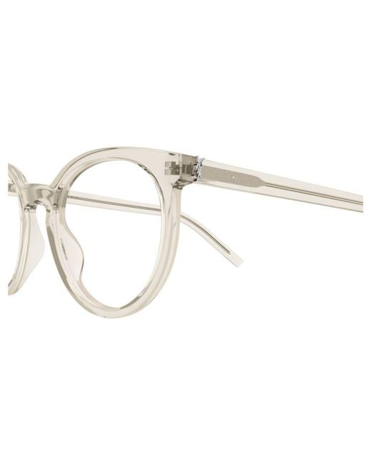 Saint Laurent White Eyewear Sl M147 Oval Glasses And Frames