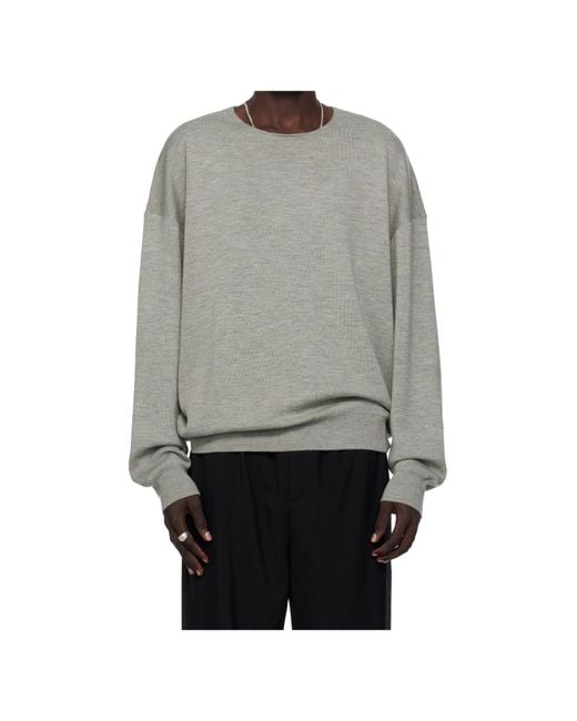 Fear Of God Gray Long Sleeve Round-Neck Sweater for men