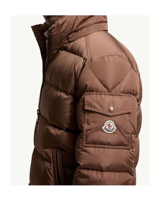 Moncler Brown Maya Matte Short Down Jacket for men