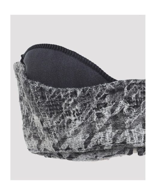 DIESEL Gray Zipper Bra
