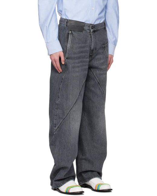 J.W. Anderson Gray Jw Anderson Twisted Workwear Denim Jeans for men