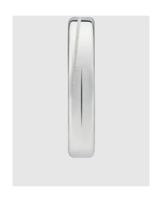 Gucci White Diagonal Interlocking G Thin Ring for men