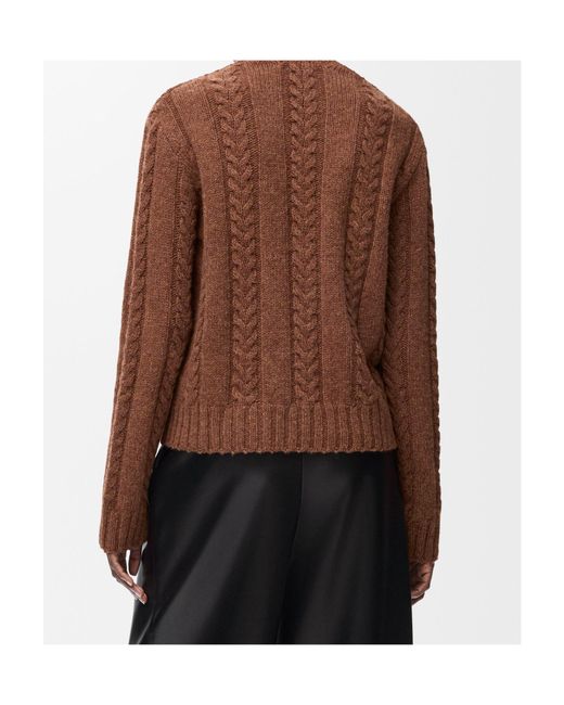 Loewe Brown V-Neck Knitted Jumper