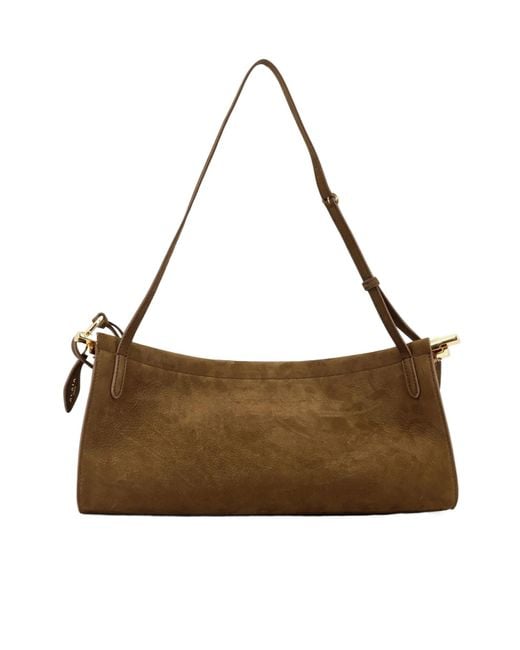 Alaïa Brown Alaïa Le Click East West Medium Shoulder Bag
