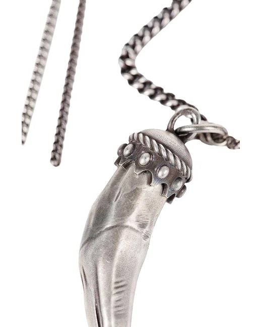 Ann Demeulemeester White Ellsu Necklace for men