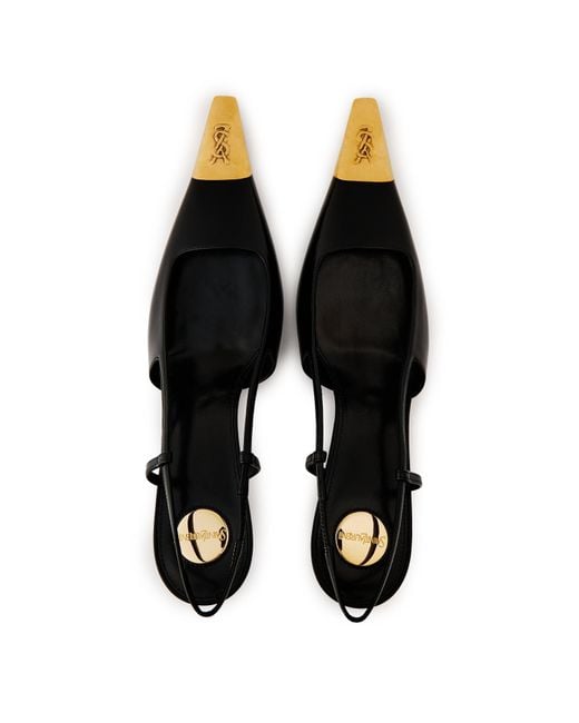 Saint Laurent Black High-Heeled Mules
