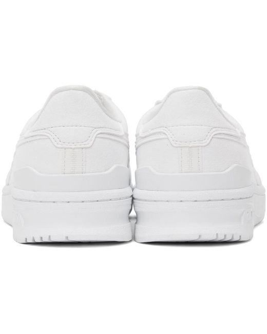 Comme des Garçons White Round-Headed Low-Top Casual Shoes