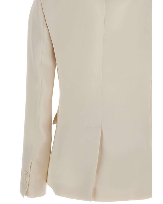 P.A.R.O.S.H. Natural P.A.R.O..H. Single-Breasted Tailored Blazer