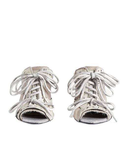 Balenciaga White Stapler Heeled Sandals