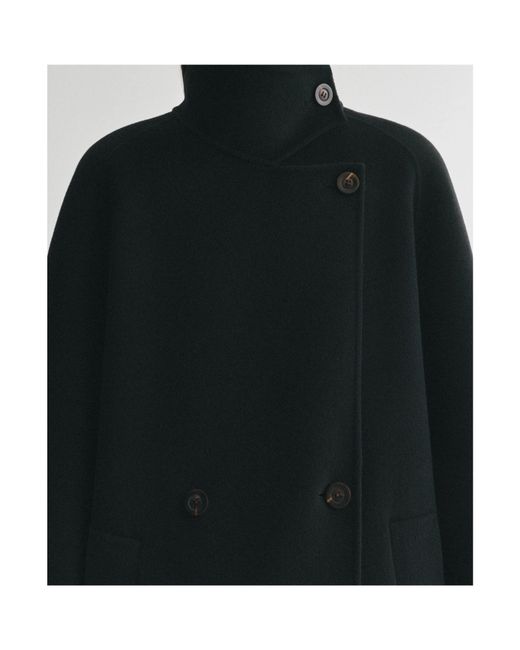 Lisa Yang Black Doublé Button Coat